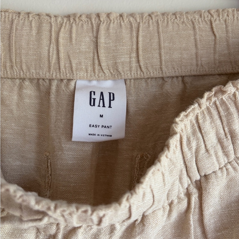 Gap Women's Beige Linen Blend Cargo Easy Pants Size M - Picture 5 of 6